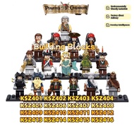 Cartoon Pirates Of The Caribbean KSZ401-KSZ416 series building blocks assembled minifigure model edu