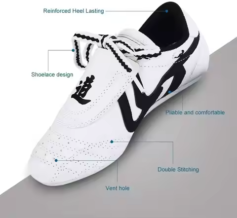 Taekwondo Shoes, Martial Arts Training Shoes Kungfu Karate Shoes Training Taekwondo Shoes for Compet