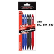 Grabbit . Digno Comfy Ball Pen . 0.5 . 5's . { READY STOCK } A