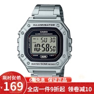 卡西欧（CASIO） 卡西欧(CASIO)小方块数显电子表狂飙安欣同款男防水学生运动手表 W-218HD-1A