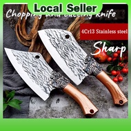 【SG Stock】  thickened chopping knife stainless steel kitchen knife chef special kitchen knife