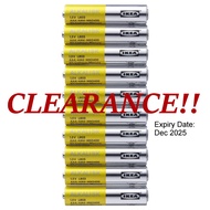CLEARANCE «IKEA» Yellow Battery Alkaline ▌AAA/AA ▌bateri Reliable Long lasting [Exp. 12/2025]