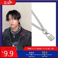 Necklace Enhypen Jake necklace OT buckle pendant Men's hanging simple 100-tie collarbone chain