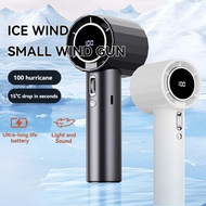 199 Speed Bladeless Fan Rechargeable Mini Fan Portable Cooling Strong Wind Handheld Fan With LED Dis