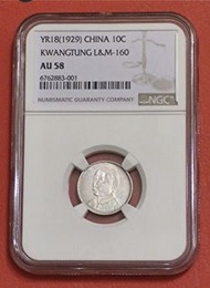 1929年廣東省孫中山壹毫銀幣