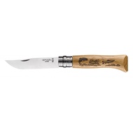 มีดพับพกพาลายสัตว์แกะสลัก Opinel No.08 Stainless Steel Animalia Packed With Box