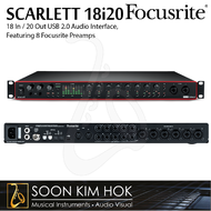 FOCUSRITE SCARLETT 18i20 18 In / 20 Out USB 2.0 Audio Interface, Featuring 8 Focusrite Preamps