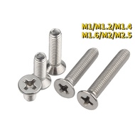 304 Stainless Steel Countersunk Screw Phillips Screw M1 M1.2 M1.4 M1.6 M2 M2.5