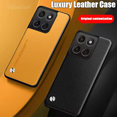 Luxury PU Leather Case for Motorola Edge 60 Fusion Back Cover Silicone Shockproof Full Protection Ph