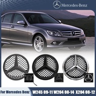 Car Front Grille Star Logo Badge ABS 3D Mirror Emblem Logo For Mercedes Benz B W245 2009-2011 C W204