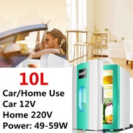 Mini Portable Refrigerator Car Camping Home Fridge Cooler/Warmer 10L Portable Handle Low Noise Freezer 12V/220V