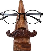 EARTHLY HOME Wooden Spectacle Eye Glasses Holder, Classic Mustache Eyewear Retainer Sunglasses Holde