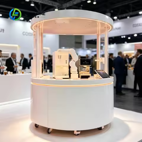 Customized Hot & Cold 6‑Axis Robot Barista Coffee Vending Machine Card Payment Self‑Service Commerci