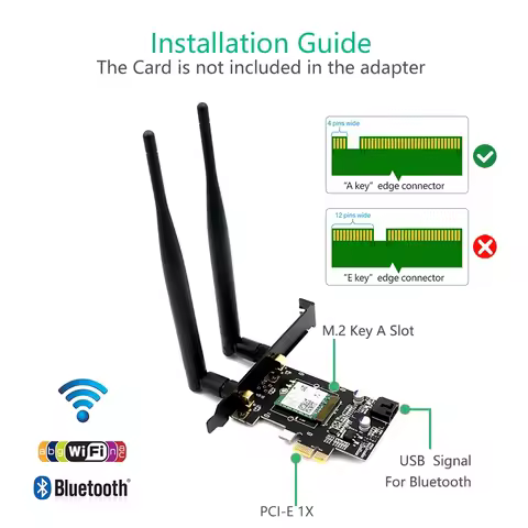 PCIE M.2 Wifi Adapter Network Card 5 ghz 5g 5ghz Wireless PCI Express Wifi Bluetooth Adapter AC 9260