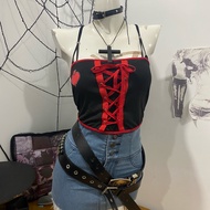 Punk rock y2k gothic grunge corset top