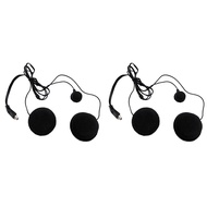 2X Motorcycle Helmet Bluetooth Headset Microphone Speaker Headset Accessories for Full-Helmet