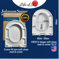 Johnson Suisse Toilet Seat Cover Ancona / Como-N Non Soft Close Type OEM Toilet Seat & Cover WBTS800