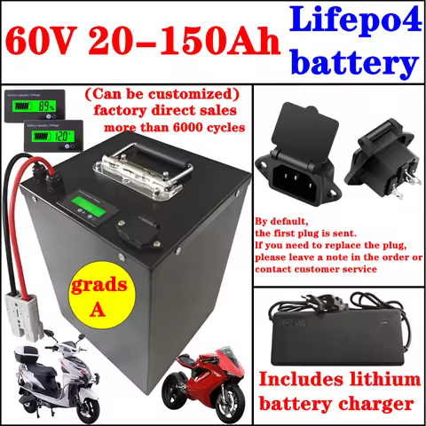 60V 20Ah 30Ah 40Ah 50Ah 60AH 80Ah 100Ah 120Ah lfp lifepo4 lithium battery pack lipo for two wheel fo