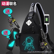 sling bag man waterproof beg sling lelaki work bag NASA Anime Co-Branded Chest Bag Male Spaceman Tre