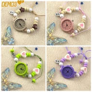 [DEMO3] Star Heart Chain Watch, Pendant Beaded Bracelet Watch,  Adjustable Dopamine Quartz Watch Wom