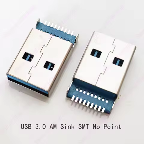 5PCS USB 3.0 A Type Male Connector High-speed Data Transmission USB 3.0 Jack Charging Socket Sink SM