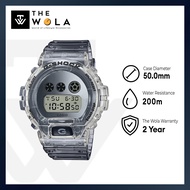 [100% Original G Shock] Casio G-Shock Men's Digital Watch DW-6900SK-1 Grey Semi-Transparent Resin Band Sports Watch (watch for man / jam tangan lelaki / g shock watch for men / g shock watch / men watch)