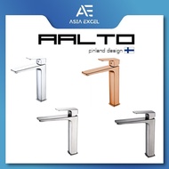AALTO 8601 VANKKA SERIES CHROME / BRUSHED STEEL / MATTE ROSE GOLD / GUN METAL SINGLE LEVER TALL BASI