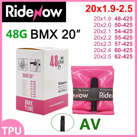 Schrader Valve AV 48g RideNow TPU Inner Tube 20" inch 425 BMX Bicycle 20x1.9 2.0 2.1 2.2 2.3 2.4 2.5