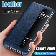 View Window Flip Leather Cover Case For Samsung Galaxy S10 S9 S8 J4 J6 Plus s7 edge Note 8 Note9 A6