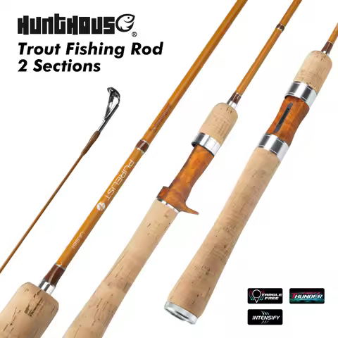 Hunthouse UL Trout Fishing Rod Guide Spinning Ultra Light Lure WT 0.8-6g 1.65m 1.85m Carbon Fiber 0.
