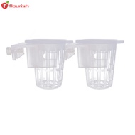 Clearance Price 2pcs Aquarium Plant Holder Fish Tank Planter Cups With Holes Design Fish Tank Decor Accessory For Fast