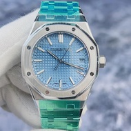 Aibi Royal Oak New Style 15550ST Ice Blue Disc Calendar Stainless Steel Automatic Mechanical Female Watch 37mm Audemars Piguet