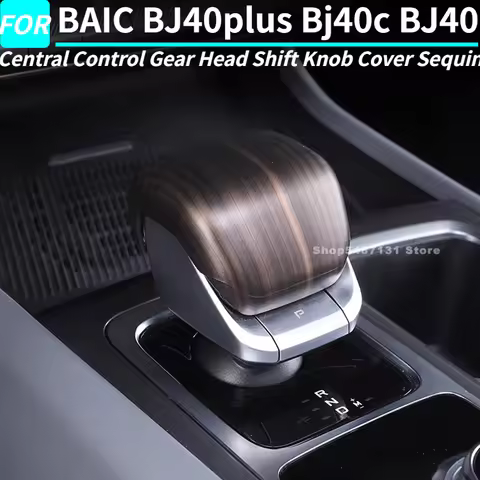 Central Control Gear Head Shift Knob Cover Sequin Trim for BAIC BJ40plus Bj40c BJ40 Interior Accesso