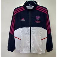 2025-26 ASN black /white Men's Hooded Windbreaker Football Jacket Tracksuit Zip Hoodies Long Sleeve 