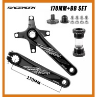 RACEWORK 104BCD MTB Bike Crankset Aluminum Alloy With Bottom Bicycle Crankset MTB Crank Bike Accesso