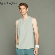 Wakingbee by Mark Kim Trainer Tank (Sage) เสื้อกล้ามออกกำลังกาย ของผู้ชาย ผ้าพิเศษลดรอยเหงื่อ แห้งไว