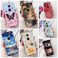 ITEL A33 Case Silicone Aesthetic Cute Cat Fashion Flowers Funny Painted Back Cover ITEL A 33 ITELA33