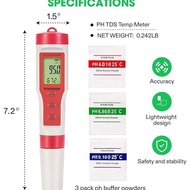 NEWEST - MULTI-FUNCTION WATER PH METER MEASURING TOOL | PH TDS EC TEMPRATURE SALIDITY DIGITAL PH TES