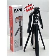 jenihawi ไม้เซลฟี่ P180-1.8m ขาตั้งกล้องไม้เซลฟี่ไร้สาย P320-2.2m พับได้มาพร้อมรีโมทบลูทูธ แบบชาร์จไ