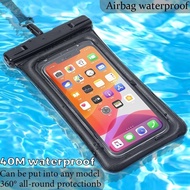 Universal Airbag Floating Underwater Swimming Surfing Waterproof Bag PVC Touch Screen Sealed Mobile Phone Case With Lany