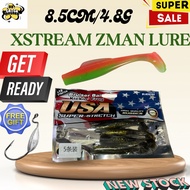 Xstream 5PCS Zman Clone 8.5CM/4.8G Floating TPR Soft Plastic Lure Bait Casting Umpan Haruan Toman