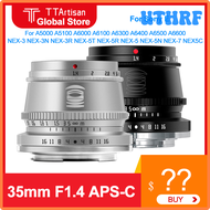 UTHRF Ttartisan 35mm F1.4 Lens APS-C MF Camera Lens For Sony E Mount For A6100 A6300 A6400 A6500 A6600 NEX-3 NEX-5 NEX-5N NEX-7 NEX5C BXHED