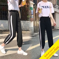 fg.ag Women Jumpsuit Korean Style Elastic Waist Pants Casual Sports Soft Fabric Comfortable Gray Black
