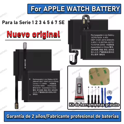 Original Battery For Apple Watch Series SE 1 2 3 4 5 6 7 8 Bateria For IWatch S1 S2 S3 LTE S4 S5 S6 