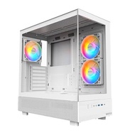 MONTECH XR、ATX ミッドタワー PCゲームケース、3 x 120mm ARGB PWMファンがプリインストール済み、フルビューデュア