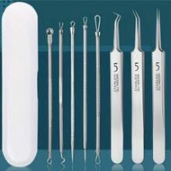 8pcs Needling Beauty Acne Needle Elbow Hook Acne Needle Blackhead Tool Set Y2k Skincare Goth Travel 