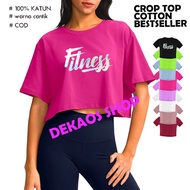 BAJU KAOS CROP TOP CROPTOP ZUMBA AEROBIC GYM FITNES SENAM LINE DANCE RUNNING LARI YOGA POUNDFIT WANI