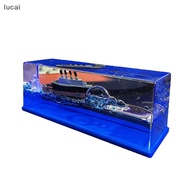 lucai Titanic Pearl Cruise Ship Fluid Drift Bottle Cruise Ship Never Flip Boat Drift Bottle Desktop 