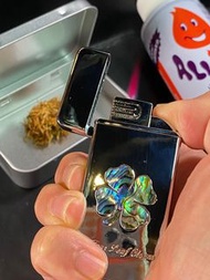 四葉草防風打火機 & 煙絲盒/20支煙盒 & 火機用氣