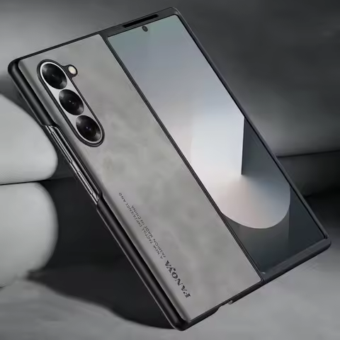 Matte PU Leather Case Back Cover for Samsung Galaxy Z Fold Special SE W25 W26 7 6 ZFold6 5 4 3